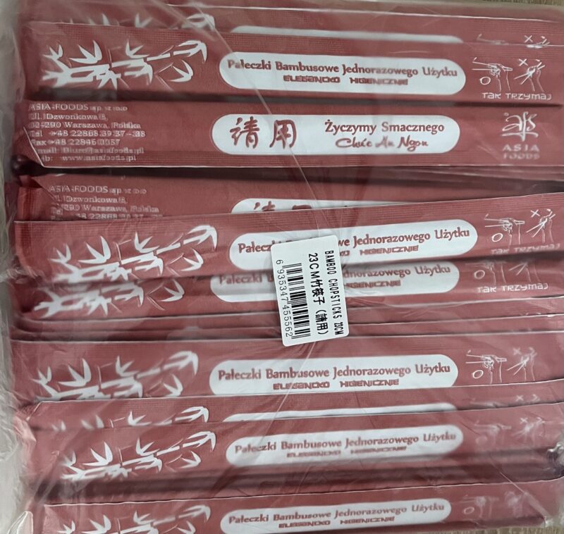 Pałeczki bambusowe JAPOŃSKIE w etui 100 par