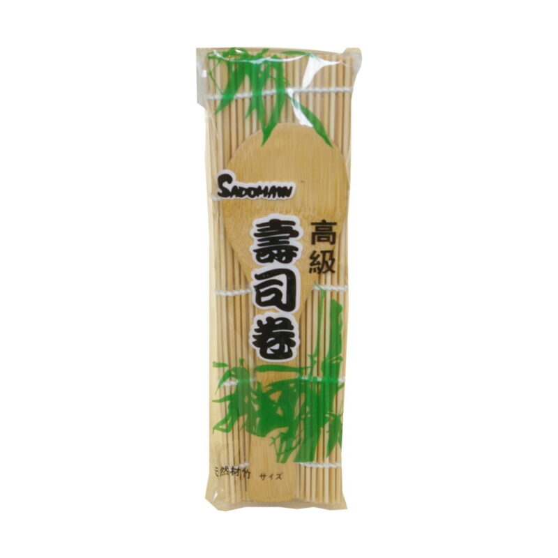 Mata bambusowa do sushi z łopatką do ryżu