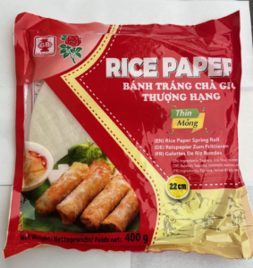 Papier ryżowy okrągły 22cm 400g do sajgonek, spring rolls WYPRZEDAŻ -25%