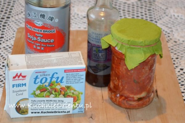 Tofu smażone z kimchi