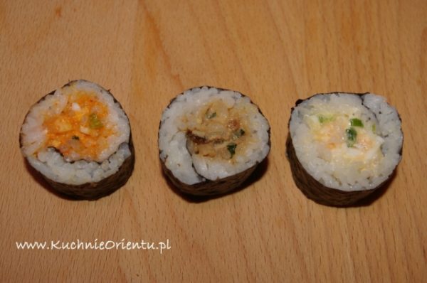 Maki sushi z sałatką jajeczną (Egg salad roll)