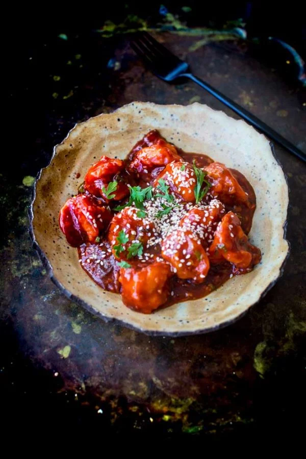 Czosnkowe curry z krewetkami